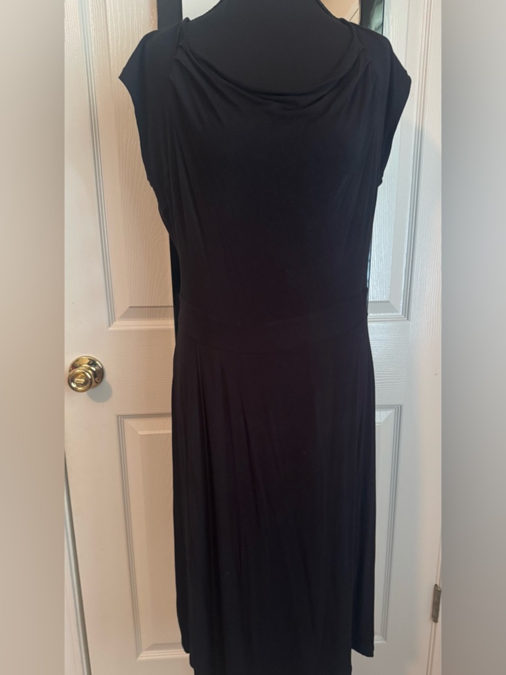 CAbi Black Scoop Neck Dress Medium